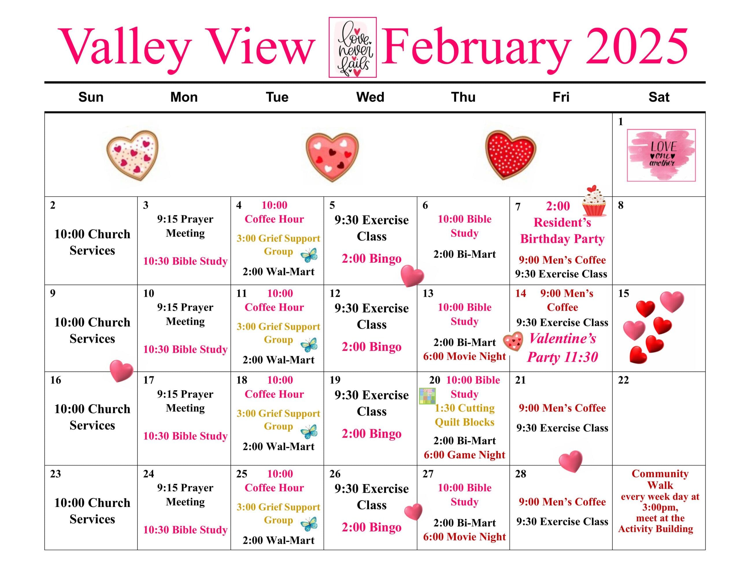 February Calendar 2025